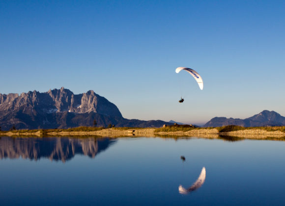 Freiflug über den Alpen